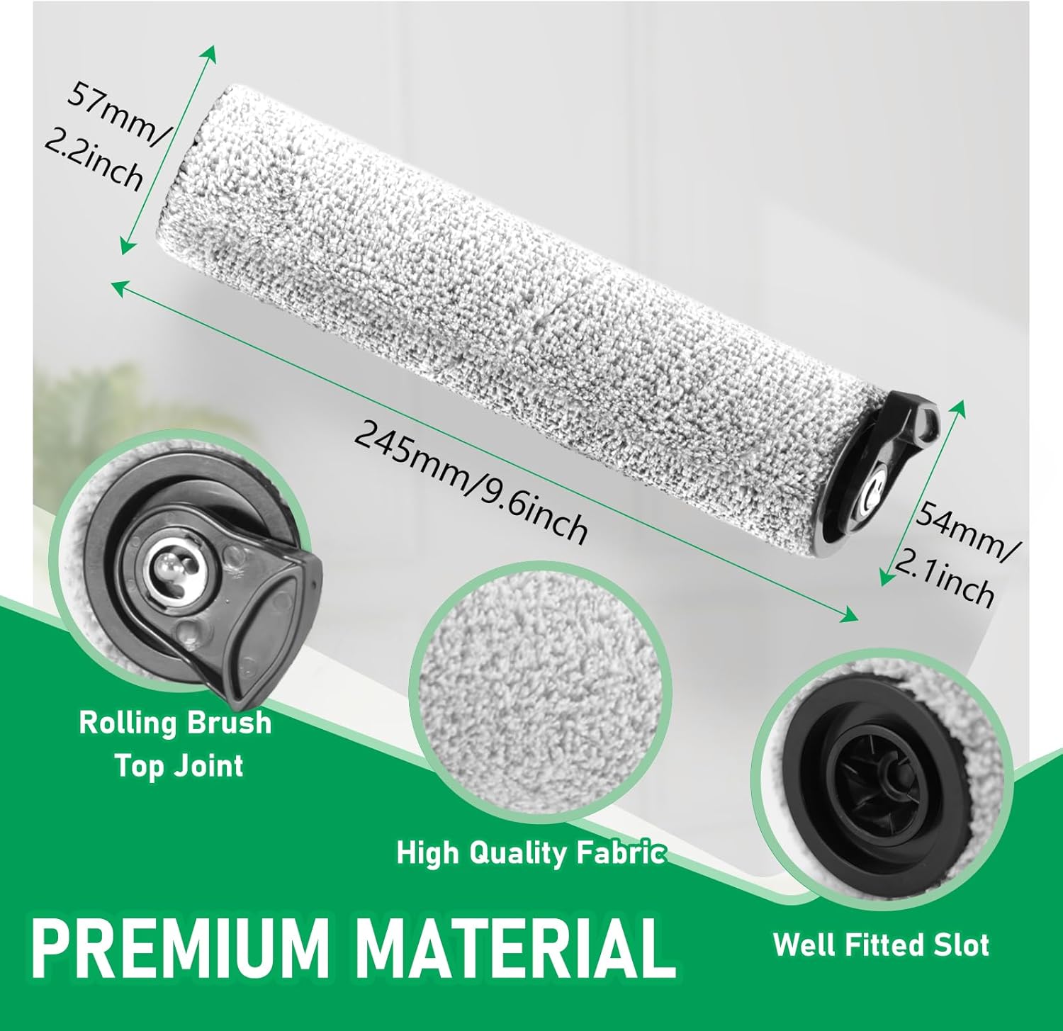 Only Floor ONE S5 Steam Roller Brush Replacement and Vacuum Filter Kit Compatible with Tineco Floor ONE S5 Steam Corded Wet Dry Vacuum Replacement Parts,3 Roller Brushes,3 Filters,1 Cleaner Brush