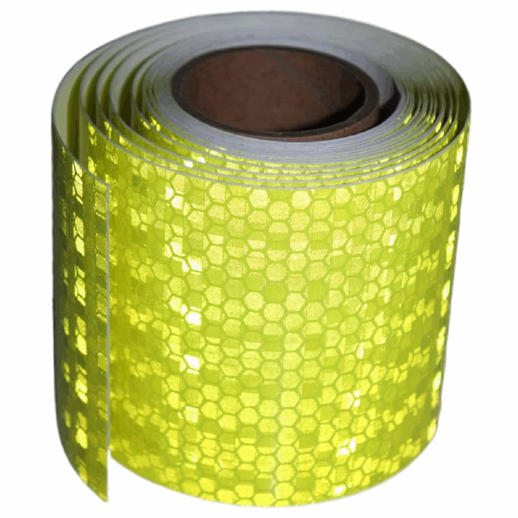 Fluorescent Yellow Reflective Tape Outdoor Waterproof 3 inch, High Visibility Warning Safety Industrial Marking Tape (11 feet)