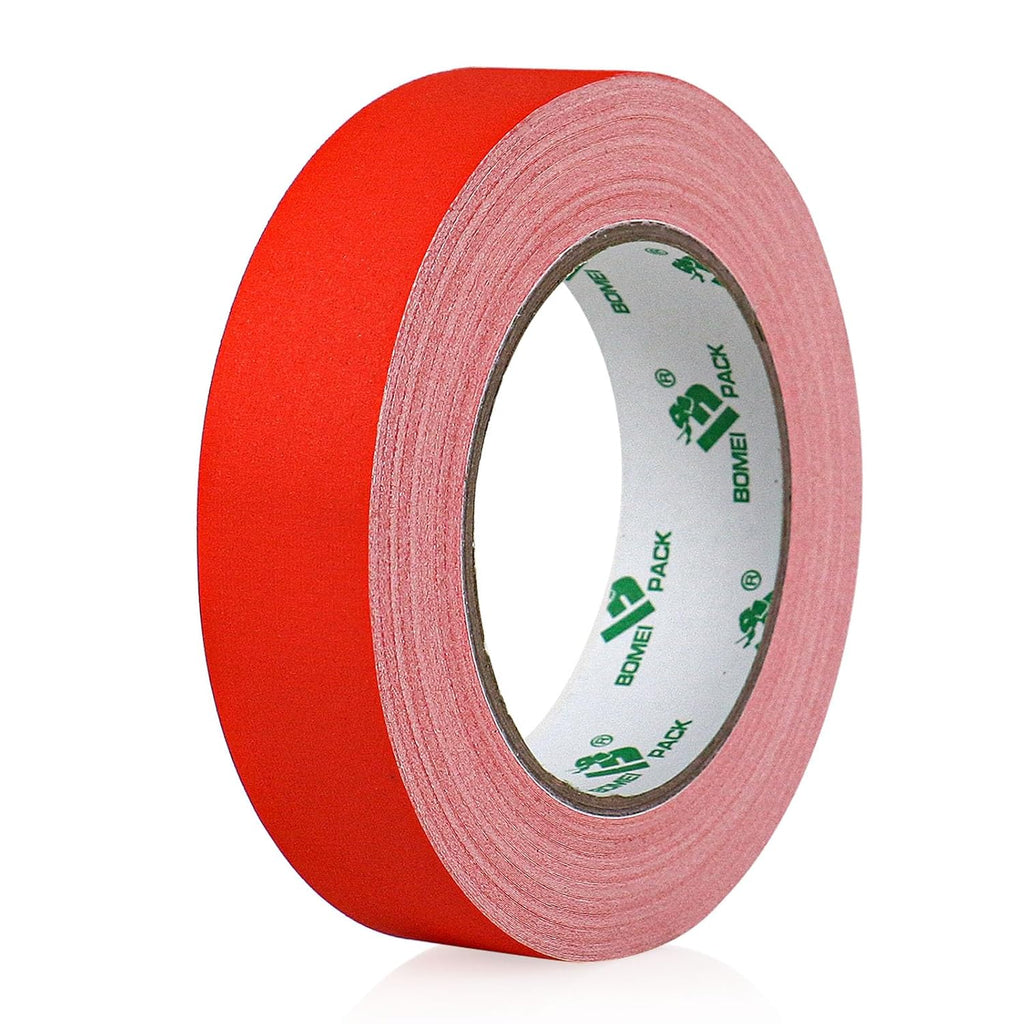 BOMEI PACK Red Gaffer Tape, Matte Non-Reflective, 1inch x 30yds No Residue Hand Tear Self-Adhesive Gaffer Tape for Labeling, Cable, Stage, Photo Studio, Painters and Duct Repair, 1 Pack