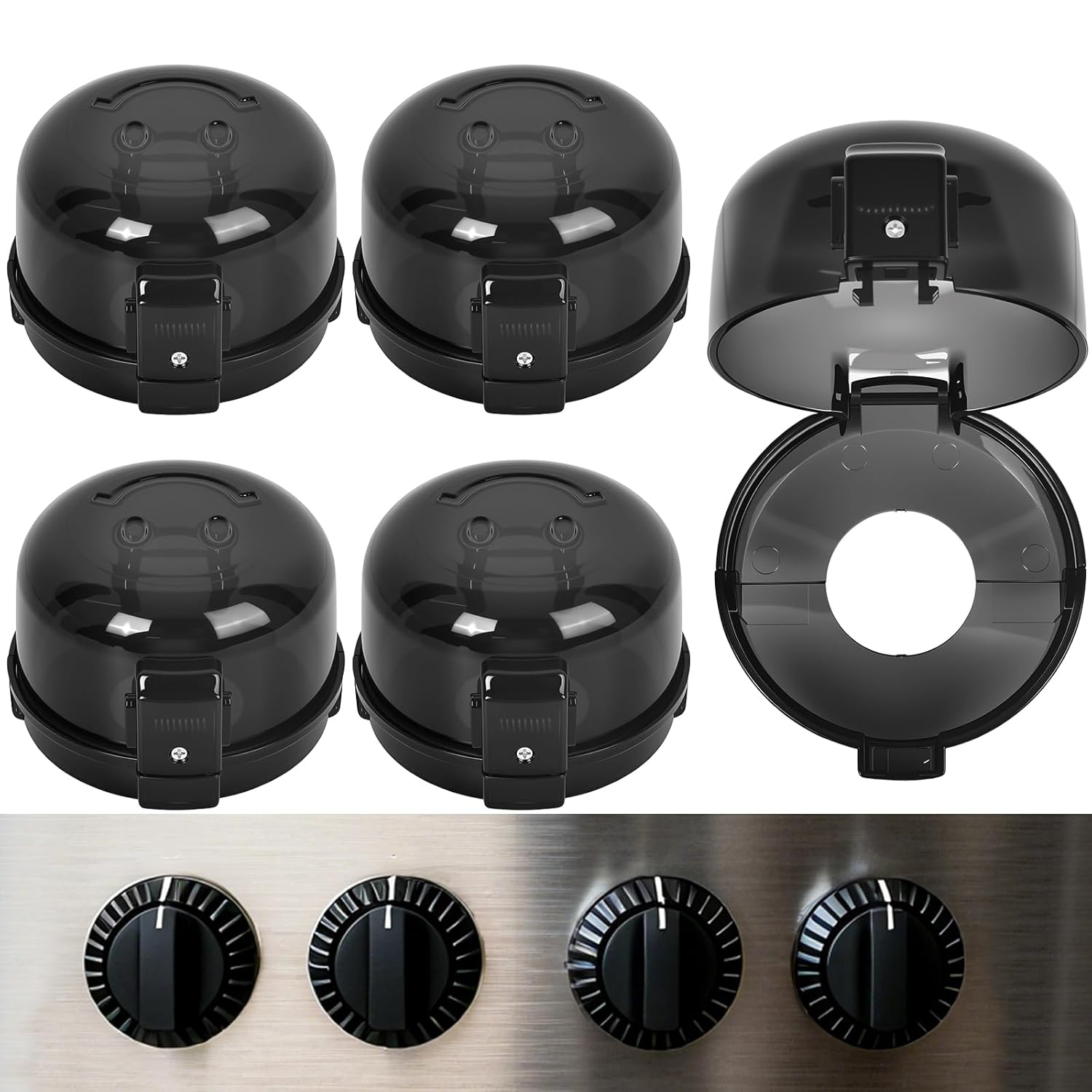 Stove Knob Safety Covers for Child, Gas Stove Knob Locks (5 Pack)