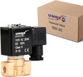 UNOX 1/8" NPT Solenoid Valve 110V AC, Brass Control Valve Normally Closed - 0-232 PSI Multi-Purpose Reliable Control Valve for Water, Air, and Gas - Solenoid Valves