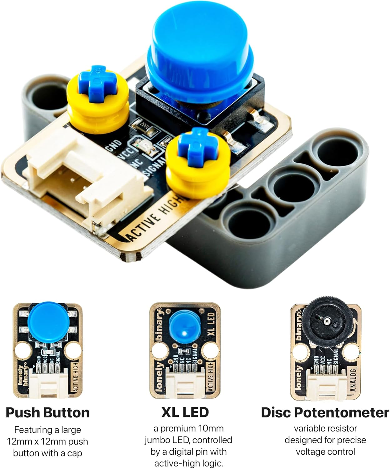 TinkerBlock ESP32-S3 Starter Kit – 16MB Flash ESP32-S3 WiFi & Bluetooth Development Board, S3 Expansion Board, 12 Plug-and-Play Modular Sensors – Compatible with Arduino IDE & ESP-IDF