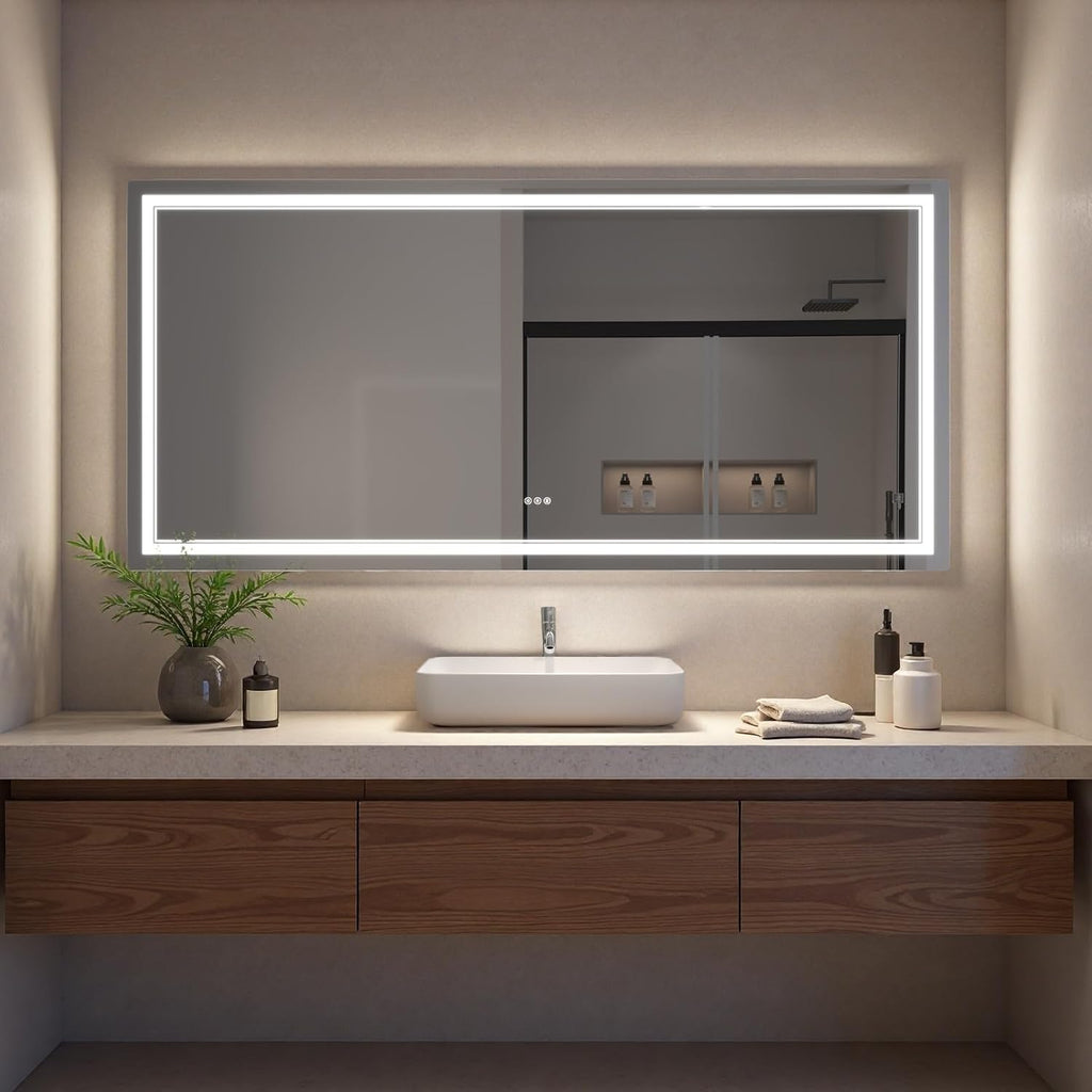 LED Bathroom Mirror with Lights, Wall Mirrors