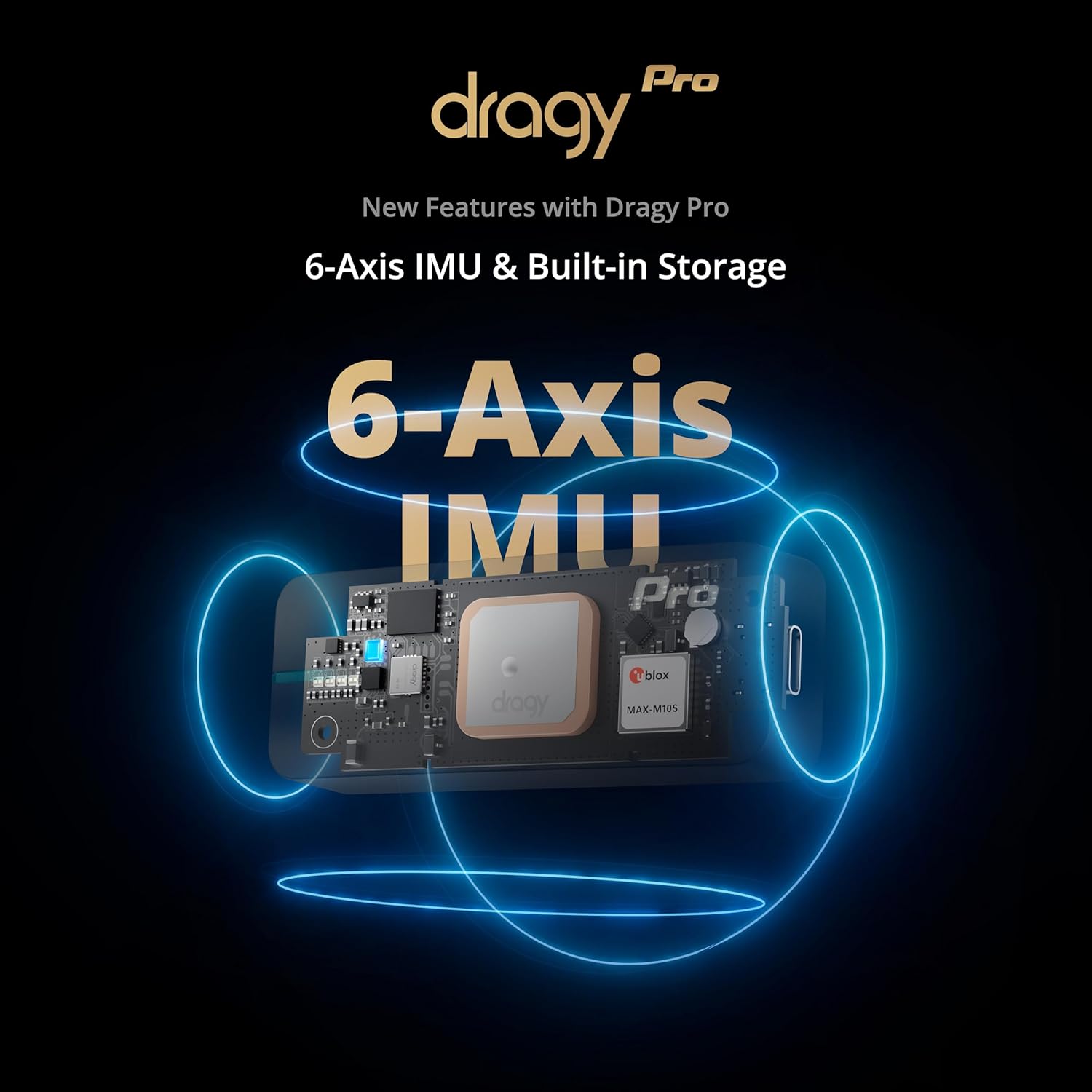 All New dragy Pro - Professional GPS Performance Meter, up to 25Hz GPS Laptimer, with Built-in Memory & 6-Axis IMU Motion Sensor | Includes dragy Mount for Easy Installation