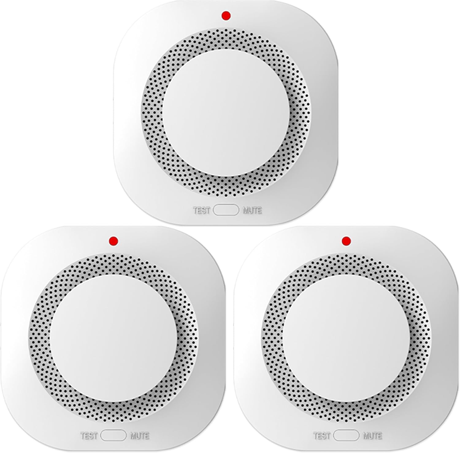 Photoelectric Smoke Detector Fire Alarm, Battery Operated, Smoke Alarm with Test Button & Low Battery Signal, LED Warning Light, 85-Decibel Alarm Sound, Easy Installation for Living Rooms and Bedrooms
