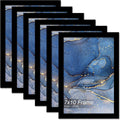 7x10 Picture Frame Set of 6, Black Frame for 7 x 10 Inch Picture Poster Photo, Light Weight and High Transparent 7 by 10 Frame for Wall - 6 Pack/Black/7"x10"