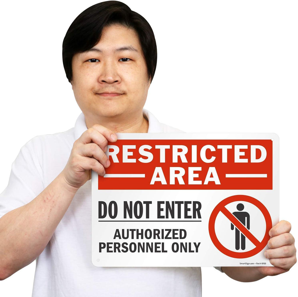SmartSign "Restricted Area - Do Not Enter, Authorized Personnel Only" Sign | 10" x 14" Plastic