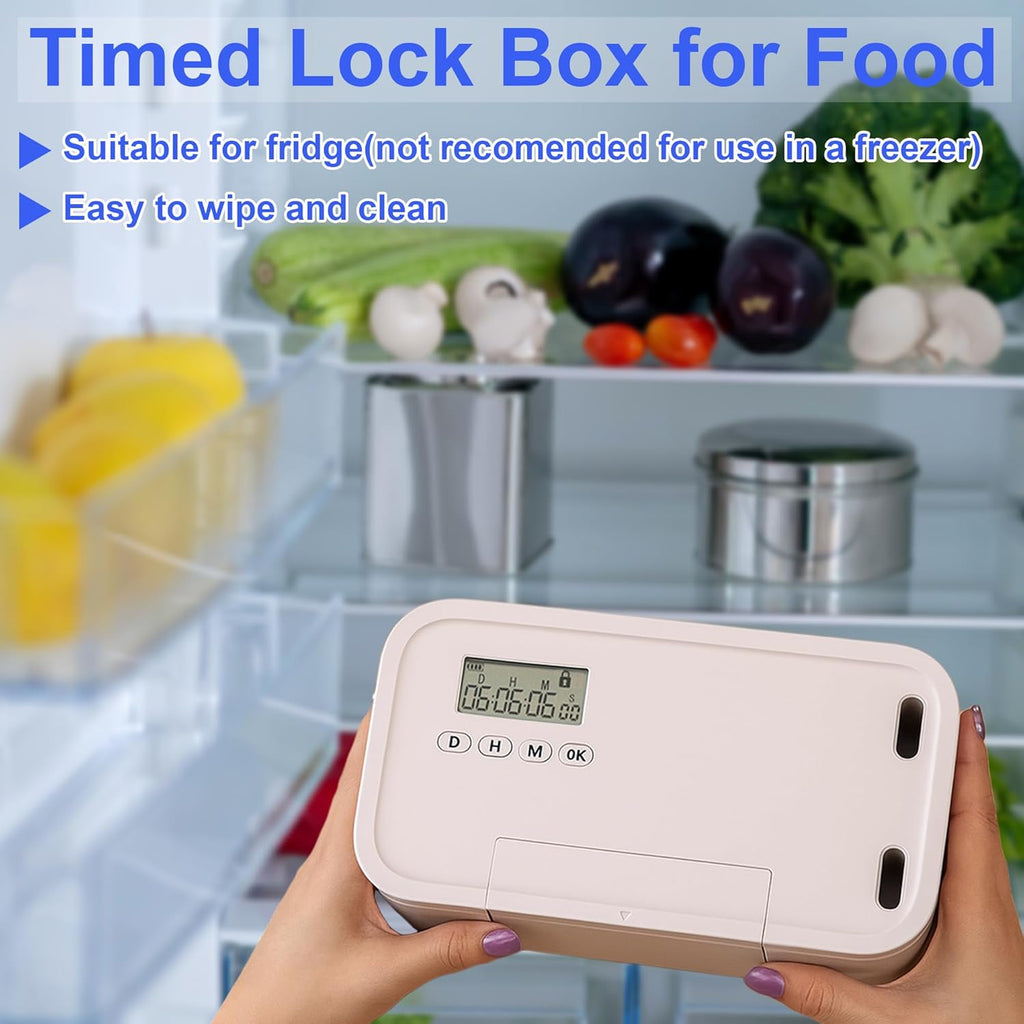 Timed Lock Box - Unplug from Cell Phones, Video Games, Socials, Snacks, Distractions - Simple or Timer Lock Mode - 30 Days Max Timer - Be More Present, Productive & Focused - Habit Control