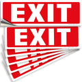 iSYFIX Exit Signs Stickers – 6 Pack 12x4 Inch – Premium Self-Adhesive Vinyl, Laminated for Ultimate UV, Weather, Scratch, Water and Fade Resistance, Indoor and Outdoor