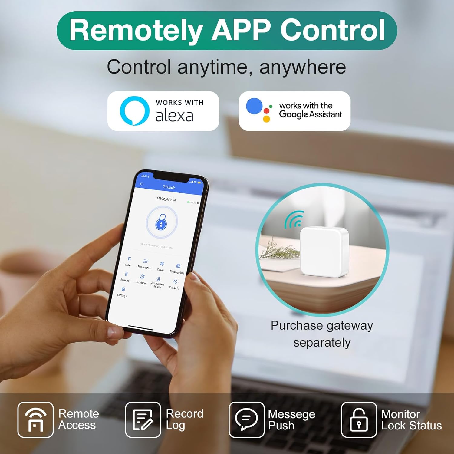 Smart Door Lock Keyless Entry with TTLock APP Fingerprint Touchscreen Keypad IC Card Key Type-C Charging Unlocking 6 in 1 Electric Biometric Digital Deadbolt for Front Doors Home Apartment