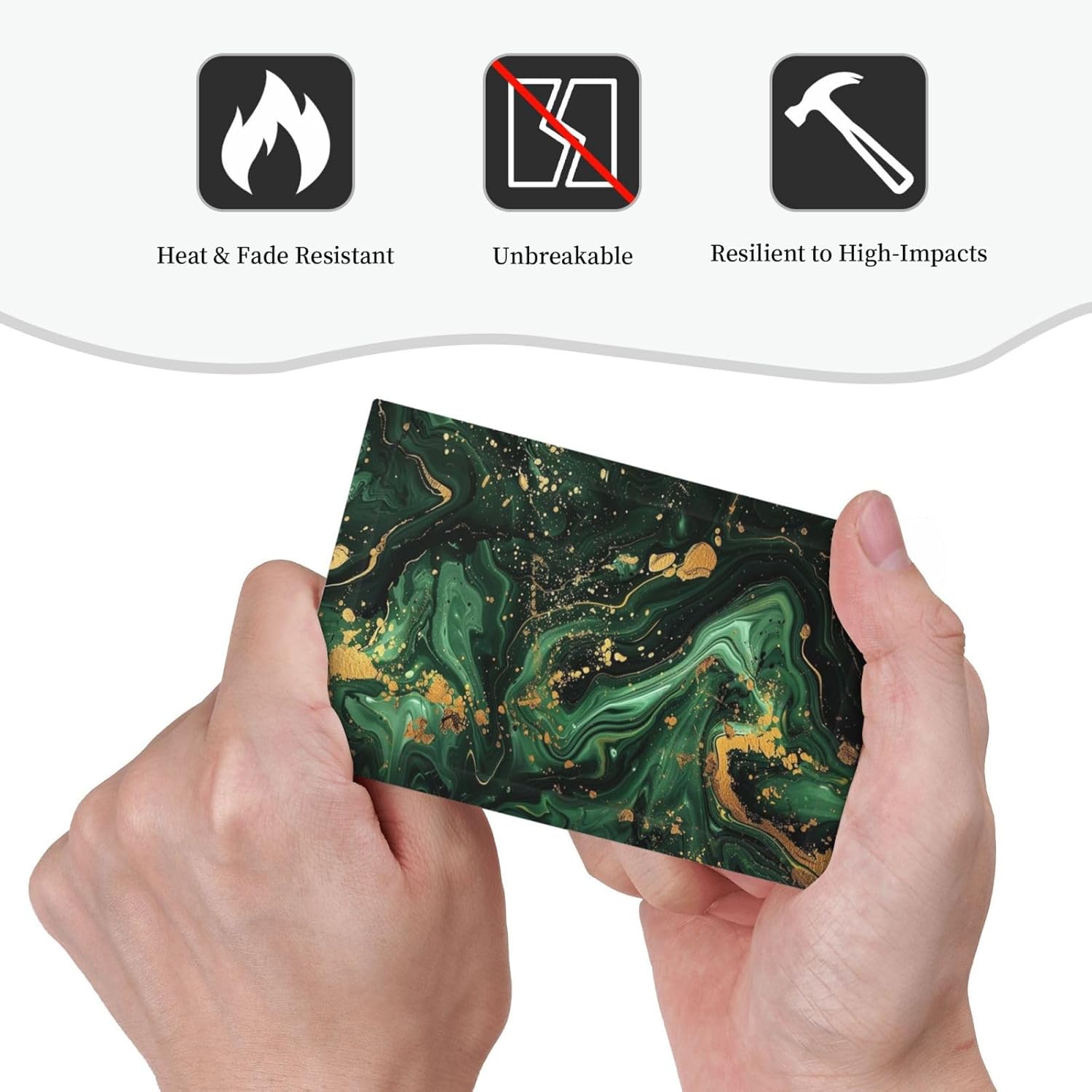 Green/Gold Modern Abstract Luxury Marble 1-Gang No Device Blank Wallplate Electrical Light Switch Covers Decorative Receptacle Face Plate Cover for Bathroom 5 X 3 IN