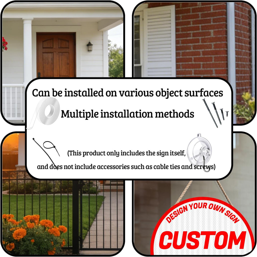 Custom metal outdoor signs, warning sign, custom vertical signs, arrow, multiple sizes/colors available, optional double-sided/reflective, for Business, Workplace, office, Home, road (vertical)