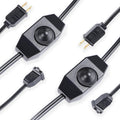 4PCS Lamp Dimmer Switch Extension Cord Plug in Dimmer,Rotary Control for 150 Watt Dimmable Lights,Christmas Village Houses Lights Cord,Salt Light,6 ft Cord