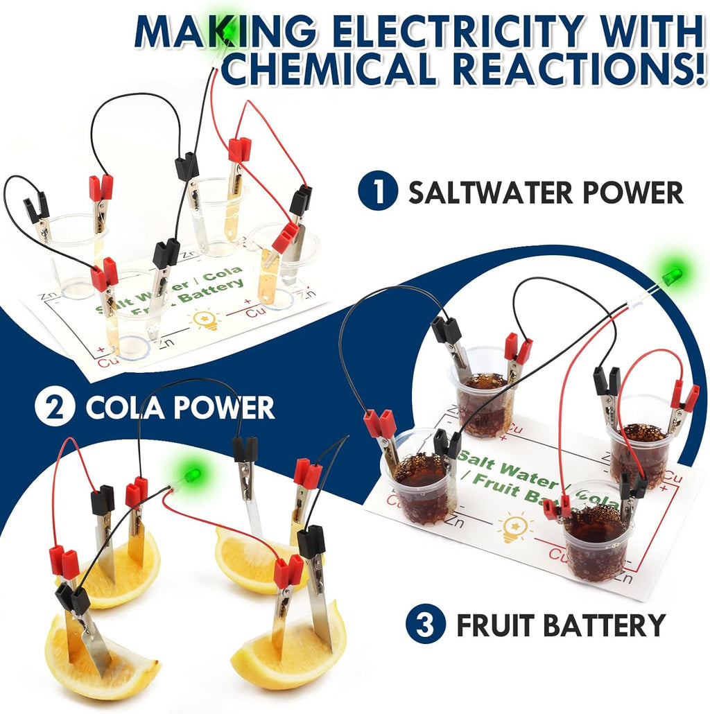 Science Circuit Kit Electricity for Kids Age 8-12, STEM Electrical Circuits Light Bulb Experiment, Electric Energy Technology Project Kits, STEAM Toys Science Gifts for 8 9 10 Year Old Boys Girls
