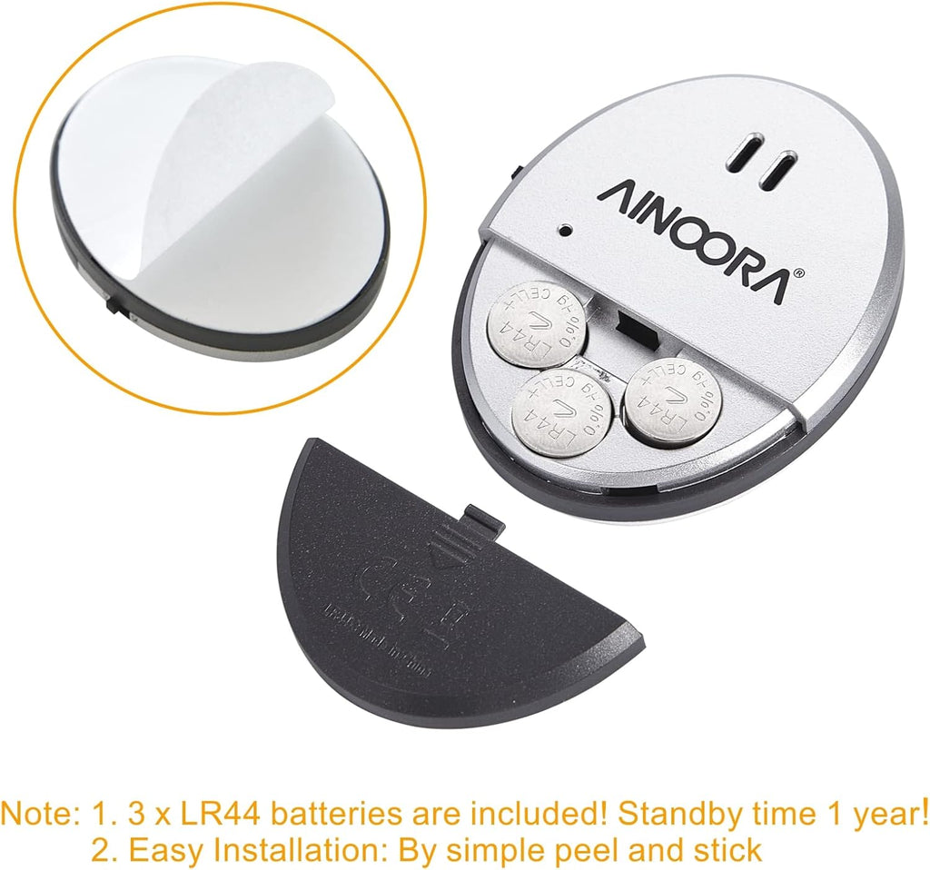 Window Alarm Sensors 4 Pack, Glass Break Sensor 130DB Loud Window Vibration Alarms, Burglar Intruder Entry Detector for Indoor Home Office Apartment & RV Security