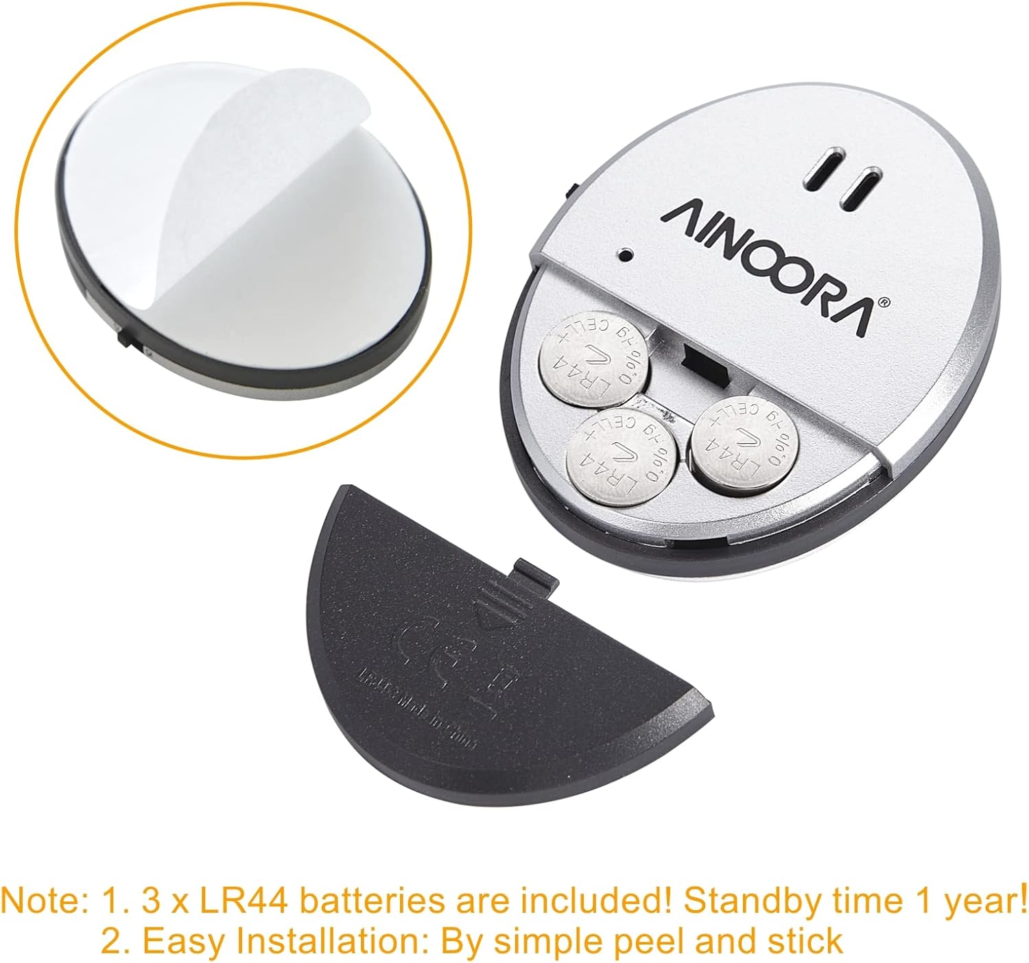 Window Alarm Sensors 4 Pack, Glass Break Sensor 130DB Loud Window Vibration Alarms, Burglar Intruder Entry Detector for Indoor Home Office Apartment & RV Security