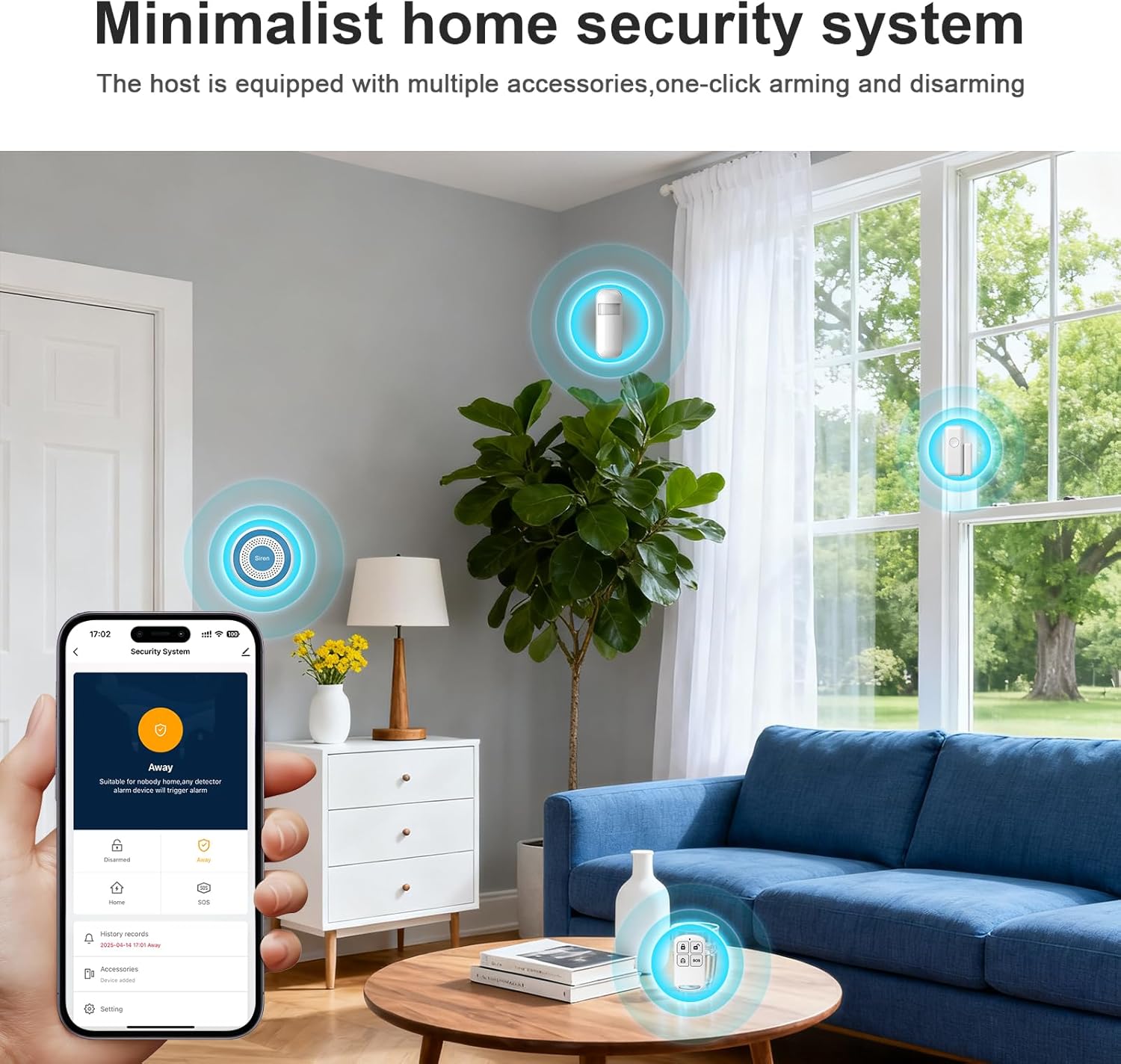 Home Security Systems,2025 Door & Window Alarms for Home with Instant App Alerts,20Pcs WiFi-Connected SOS Button Kit,Compatible with Alexa for Villa,for Apartment,Kids Safety,Office NO Monthly Fees