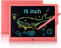 LCD Writing Tablet for Kids, 15 Inch Colorful Electronic Doodle Board, Educational Learning Kids Drawing Tablet Toys, Christmas Birthday Gift for 3 4 5 6 7 8 9 Year Old Girls Boy
