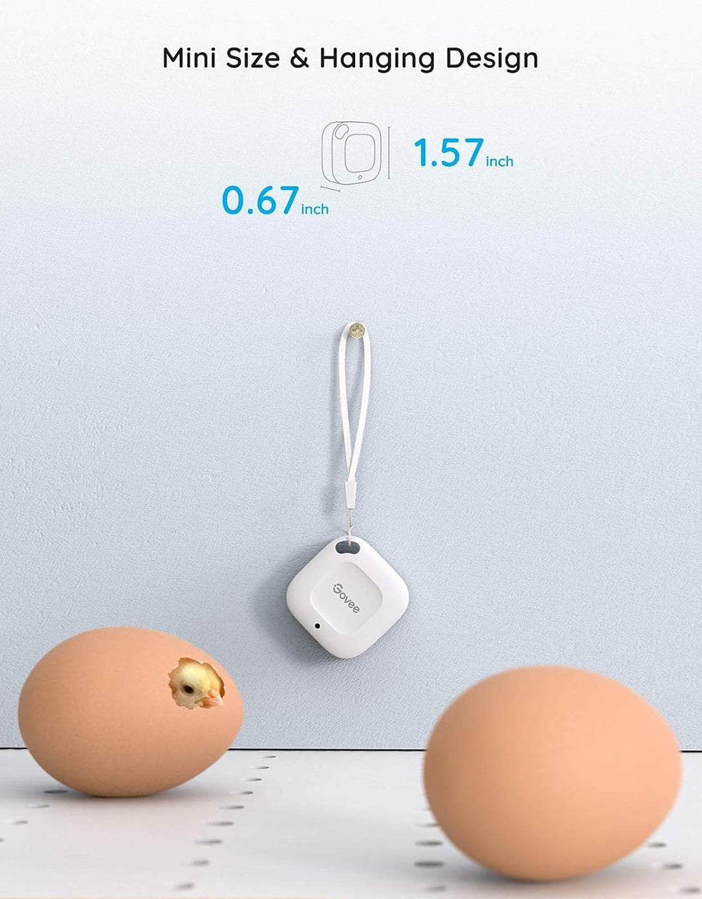 Govee Bluetooth Hygrometer Thermometer, Wireless Thermometer, Mini Humidity Sensor with Notification Alert, Data Storage and Export, 262 Feet Connecting Range, 2 Pack