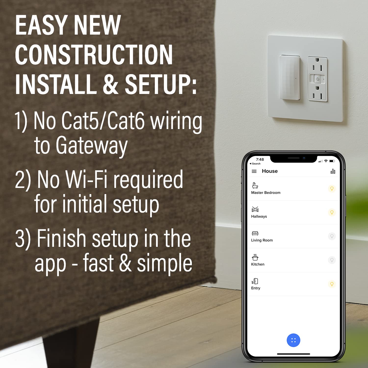 Legrand Radiant WNRH10KITWH Smart Switch with Netatmo Starter Kit, Tamper Resistant, Compatible with Alexa, Google Assistant & Apple HomeKit, White (1 Count)