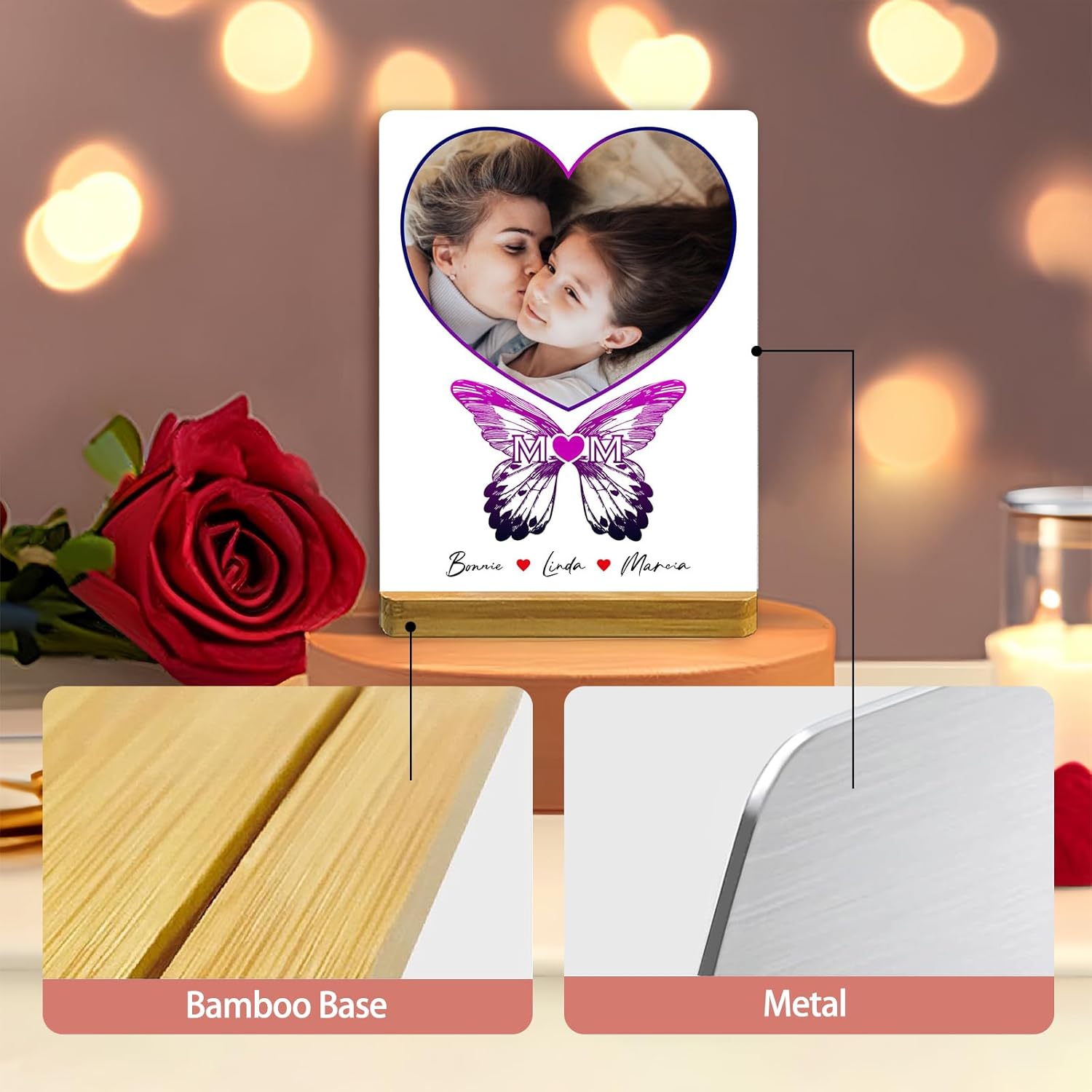 Custom Style Custom Metal Photo Prints,Customize Your own Picture Frame,Personalized Metal Picture Gift for Family and Lovers