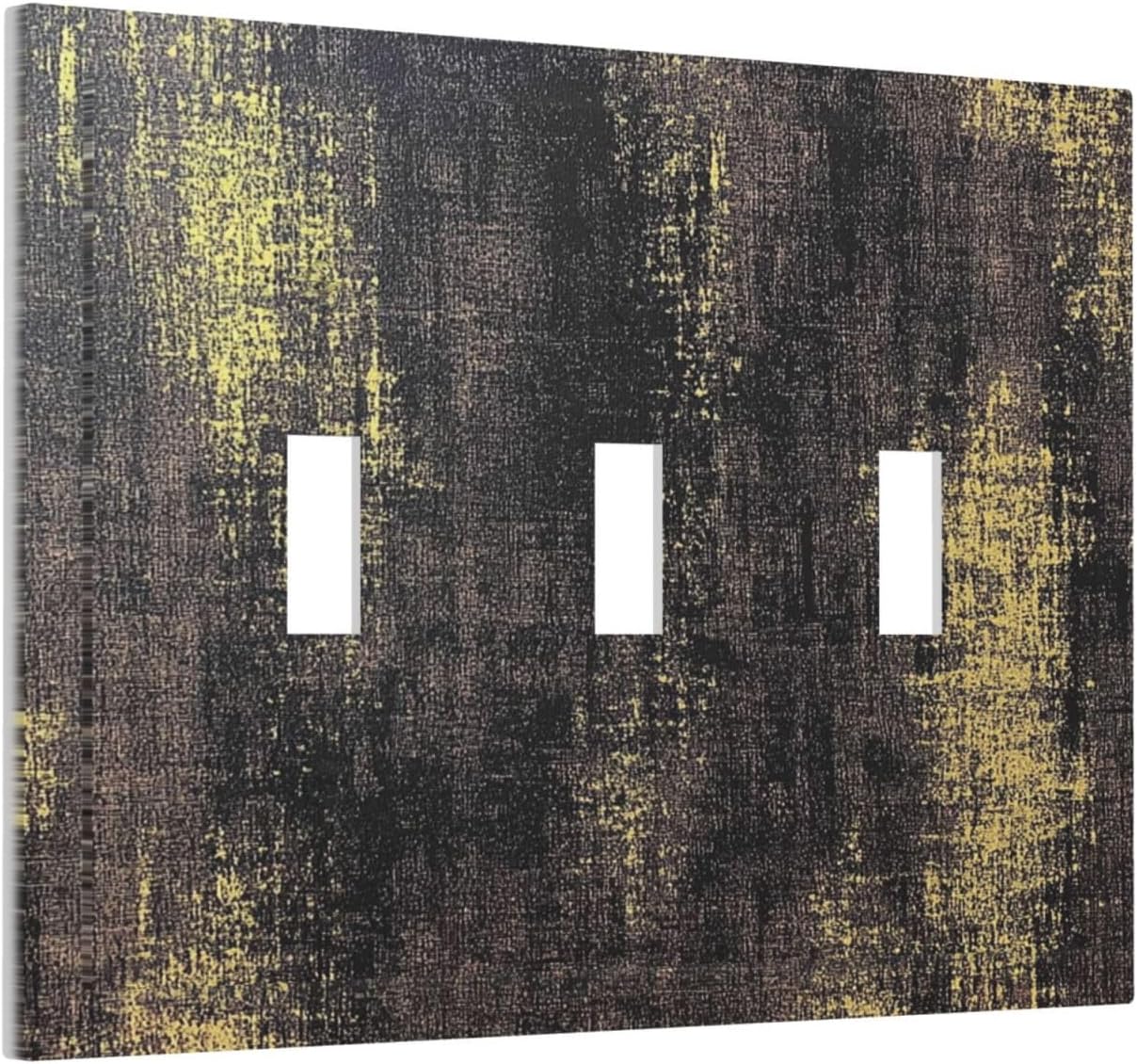 Decorative Switch Plates Vintage Industrial Rusty Metallic 3 Gang Wall Plate Triple Toggle Light Switch Cover Faceplate Electrical Wall Panels For Farmhouse Cabin Decor
