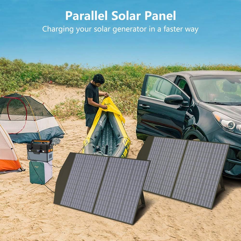 ALLPOWERS SP027 100W Foldable Solar Panel, 23% Efficient IP67 Waterproof for Power Station, Camping, RV & Home Use, Compact Portable Design（SP027-100W