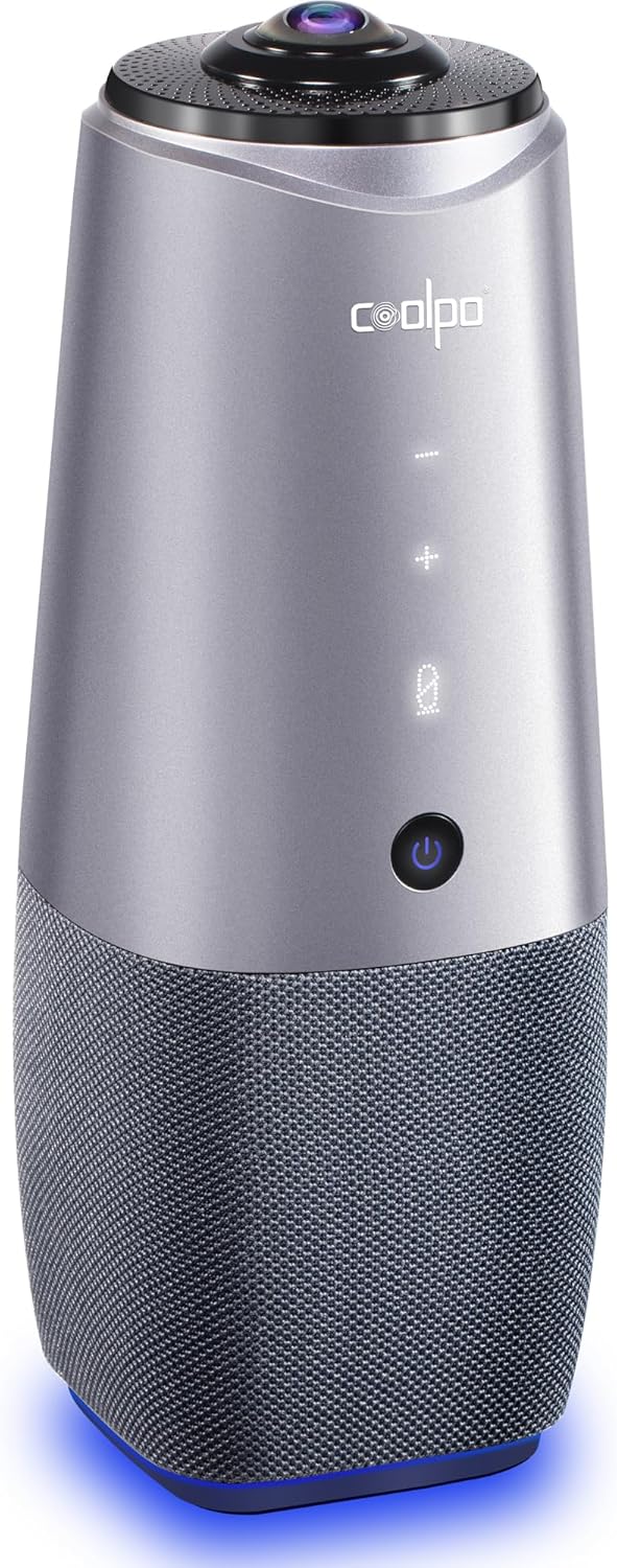 Camera 360, 4K Video Conference Room Camera System, Webcam, AI Driven Speaker Tracking, Noise Cancellation, Works with Zoom, Google Meet, Teams and More, 15 ft Mic Pickup, PANA 5ft USB Cable