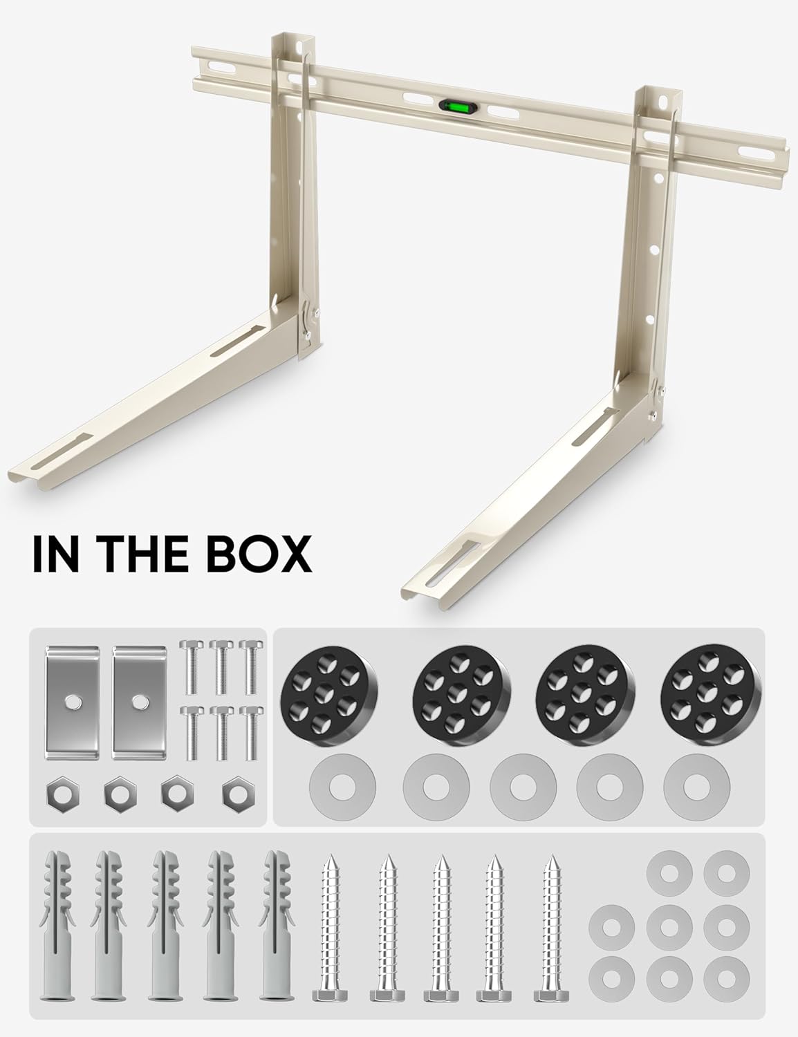 Mini Split Wall Mounting Bracket for 18000-24000 BTU Mini Split Air Conditioner with Leveler Universal Ductless AC and Heat Pump Systems Outdoor