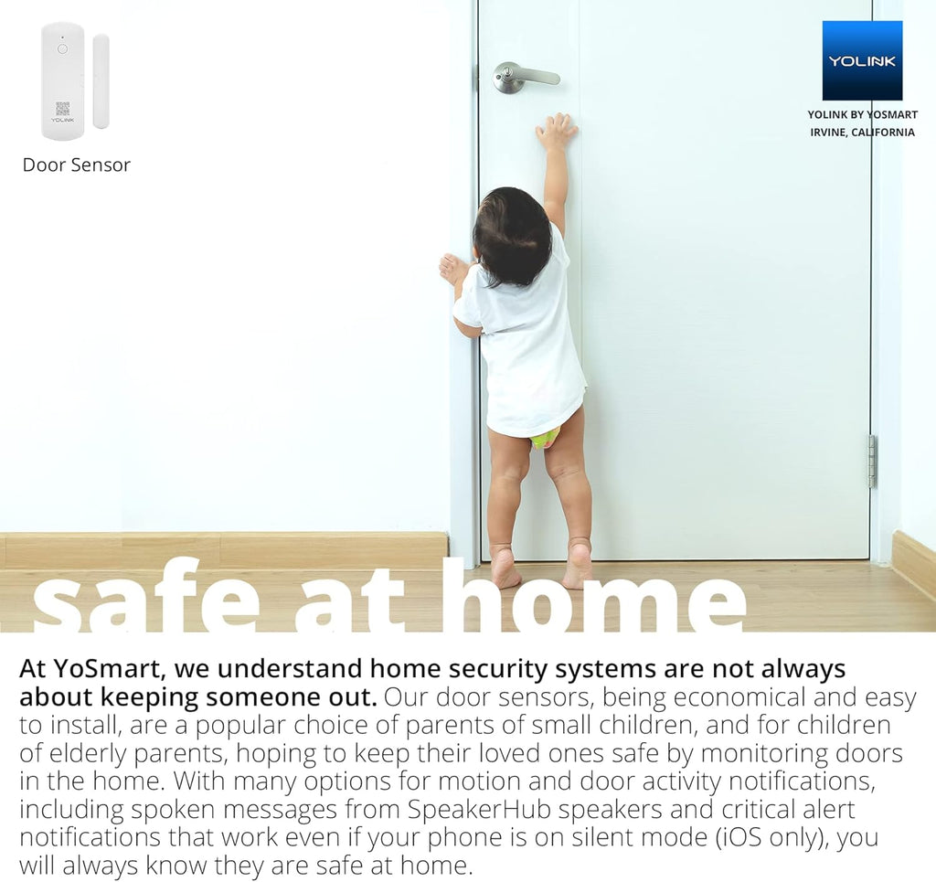 YoLink LoRa Smart Door Sensor Starter Kit: Hub & Door Sensor - Door Left-Open Reminders, up to 1/4 Mile Open-Air Range, up to 5 Year Battery Life, Alexa, IFTTT, Home Assistant