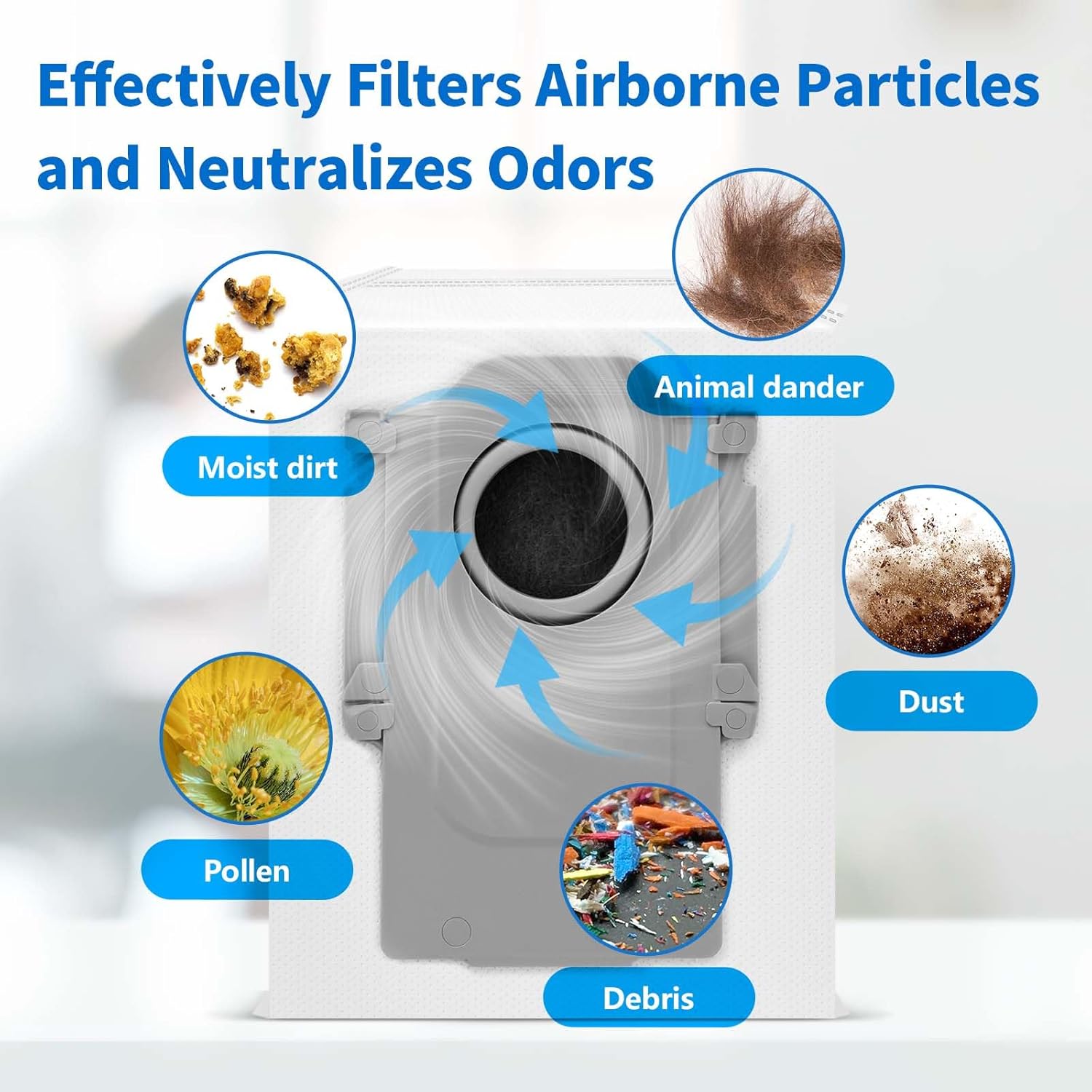 18 Packs Activated Carbon Dust Bag for Roborock Saros 10/10R/Qrevo/Qrevo S/Qrevo Pro/Qrevo Plus/Qrevo MaxV/Qrevo Master/Qrevo Curv/Qrevo Edge/S8 MaxV/S8 Max Ultra Robot Vacuum, 2.7L Large Capacity