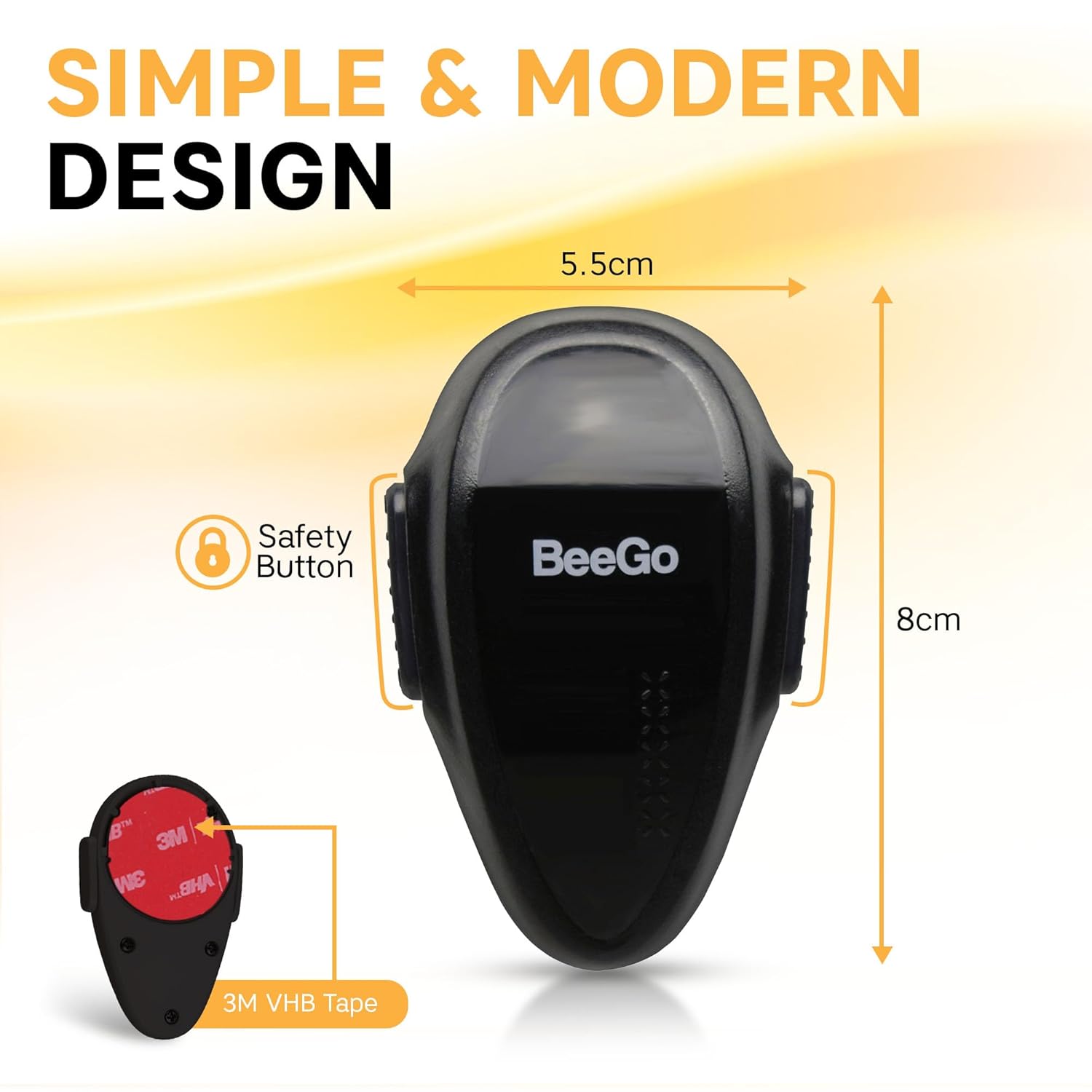 Oven Lock Child Safety – Award Winning Self-Adhesive Baby Proofing Oven Door Latch, Easy Install Heat-Resistant Safety Lock by BeeGo (Black)