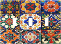 Decorative Switch Plates Colorful Mexican Talavera Vintage Boho Floral 3 Gang Wall Plate Triple Toggle Light Switch Cover Faceplate Electrical Wall Panels For Farmhouse Cabin Decor