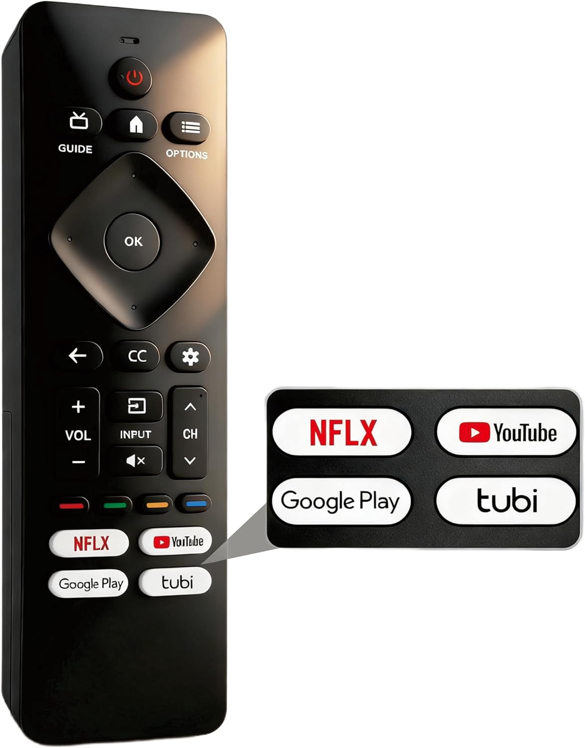 Universal Remote Control Replacement for Philips Smart TV – No Voice Function, Universal for All Philips Android/Google 4K TVs Smart TV Models (43PUL7652)