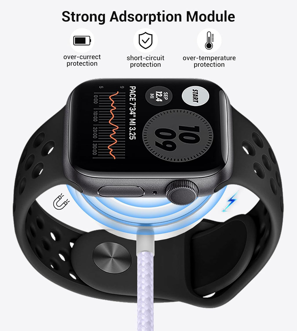 Temdan 2Pack for Apple Watch Charger, 3 in 2 Multi Charging Cable, iPhone Charger, USB A/Type C/Lightning Cable, Portable Travel Essentials Designed for iWatch Ultra/SE/11-1 & iPhone 17-12/ iPad-5Ft