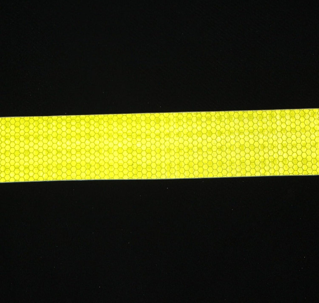 Fluorescent Yellow Reflective Tape Outdoor Waterproof 2 inch Wide, High Visibility Warning Safety Industrial Marking Tape (68 feet,5 Rolls)