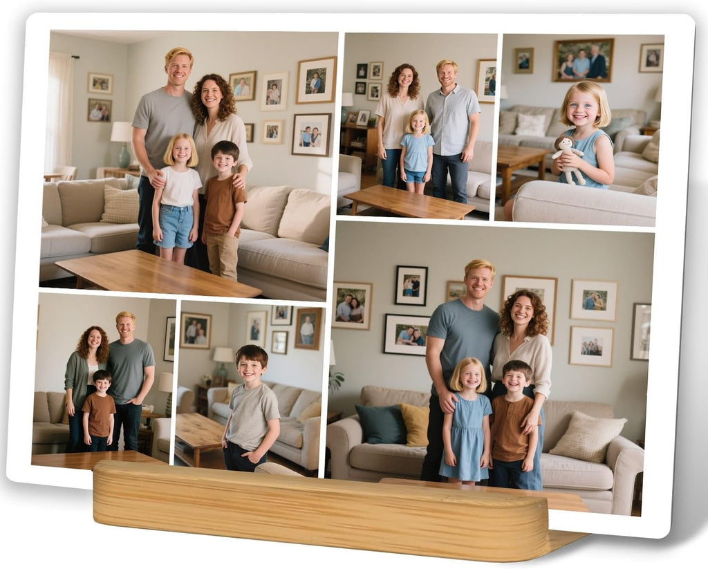 Custom Metal Photo Prints, Personalized Print Photos Frame for Desk, Customize Picture Frames Gifts for friend, remember, Lovers, Family Home