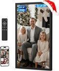 21.5 Inch Touchscreen Large Digital Picture Frame with FHD IPS Screen, 32GB WiFi Digital Photo Frame,Remote Control, Wall-Mountable, Share Photo/Video via Apps, Email, USB/Mirco SD, Black