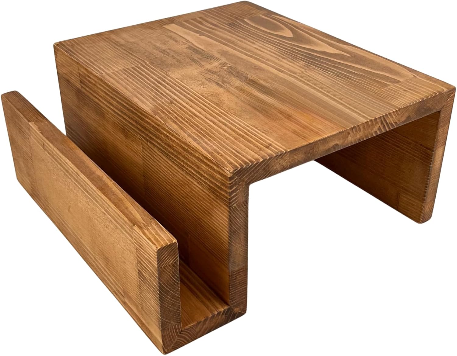 Wooden Couch Arm Tray – Sofa Armrest Table with Book & Magazine Holder, Perfect for Coffee & Remote Control, Solid Wood (Cape Town)