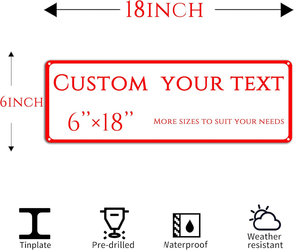 Custom Sign, street signs customized，custom office door signs，be right back sign， Customize for Office, Business, Workplace, office, Home, Delivery Signs(6 * 18 Inch)