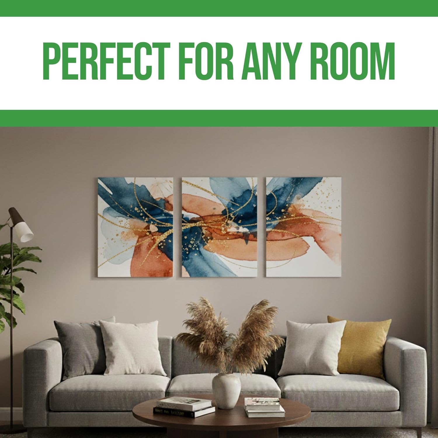 BCB Print Custom Wall Canvas Posters (Set of 3) | Personalized Framed Prints for Bedroom, Living Room & Office | Made in USA | Fast Delivery | HD Print