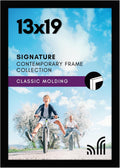 Americanflat 13x19 Picture Frame with Shatter-Resistant Glass - Signature Collection - Gallery-Style Frames Made of Engineered Wood - Photo Frame for Wall Display - Black