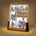 Personalized Couple Birthday Gifts For Boyfriend Girlfriend Him Her, Custom Light Up Picture Frame Night Light Acrylic Plaque, I Love You Anniversary Christmas Gifts For Women Men Husband Wife