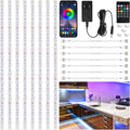 8 PCS RGB Under Cabinet Lighting Kit, App and Remote Control Led Strip Lights, Music Sync Color Changing Led Lights with ETL Listed Power Adapter, for Cabinet, Counter, Shelf, Bookcase, 13ft