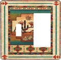 Decorative Outlet Covers Native American African Afro 2 Gang Wall Plate Single Toggle 1 Rocker Light Switch Cover Switch Plate Covers Faceplate for Home Bedroom Decor