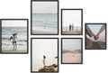 HAUS AND HUES Gallery Wall Picture Frames - Set of 6 Black Picture Frame Sets For Wall Collage, Pack of Photo Frames Set, Picture Frames For Wall, Gallery Home Decor (Three 8x10, Three 11x14 Black)
