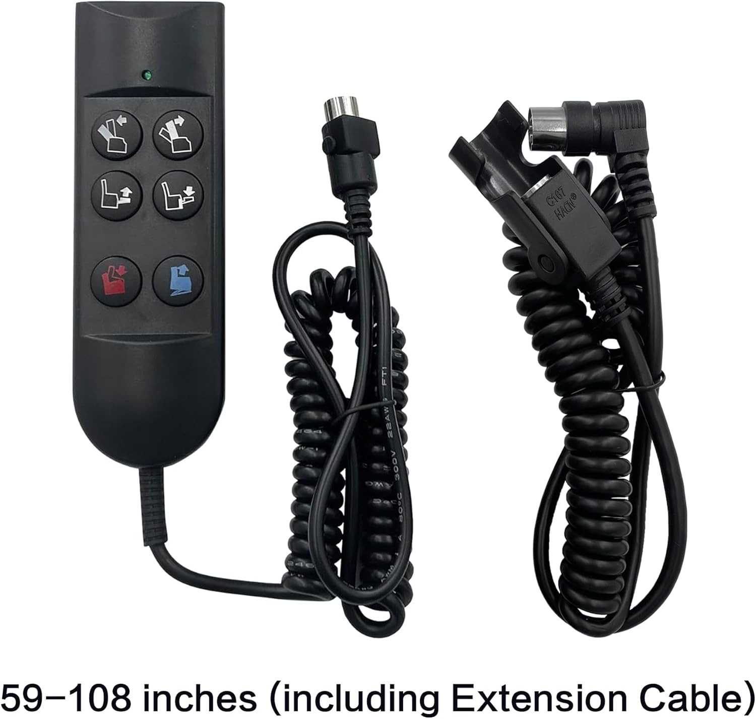 Lift Chair Power Recliner 6 Button 5 Pin Hand Control Remote Replacing ZK756HCL Replacement