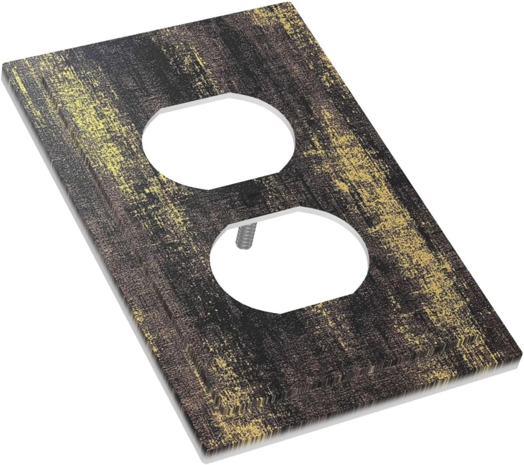 Outlet Covers Vintage Industrial Rusty Metallic 1 Gang Duplex Light Switch Cover Decorative Switch Plates Electrical Receptacle Faceplate Wall Plate For Farmhouse Cabin Decor