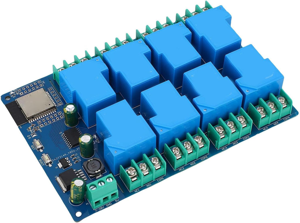 EVGATSAUTO 8 Channel Relay Module, PCB Construction, Remote Control WiFi Smart Switch for Home Automation and Access Control