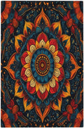 Boho Colorful Mandala 1-Gang No Device Blank Wallplate Electrical Light Switch Covers Decorative Receptacle Face Plate Cover for Bathroom 5 X 3 IN